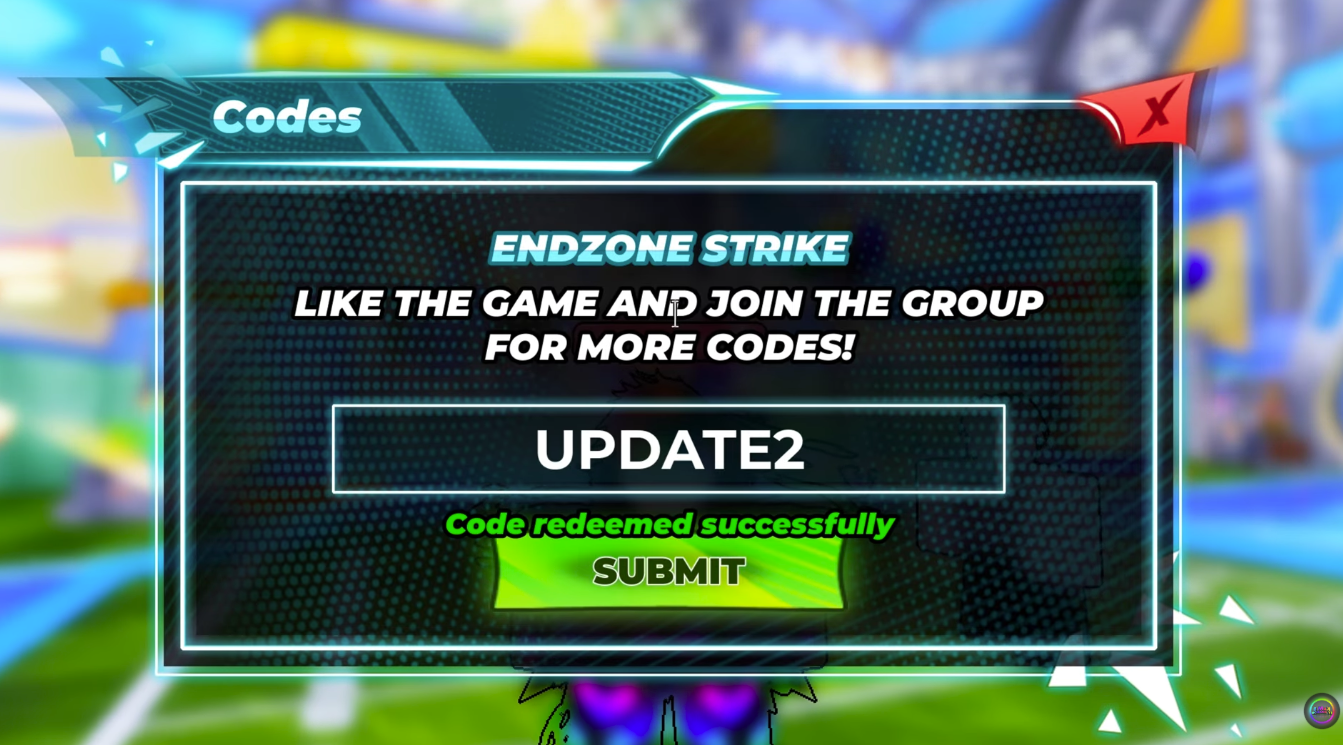 Endzone: Strike screenshot used as a visual break in the codes guide