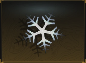 The Forge screenshot showing the Snowite ore icon as a white snowflake symbol on a dark background